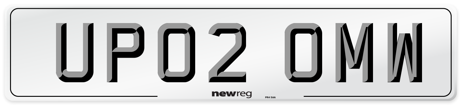 UP02 OMW Number Plate from New Reg